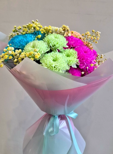 Радужные хризантемы от интернет-магазина цветов в 