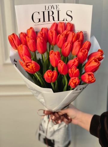 Огненные Тюльпаны от интернет-магазина цветов в 